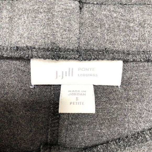J.JILL Ponte Leggings in Dark Gray Size Small Petite Knit Stretch Pull-on Soft - Picture 3 of 7
